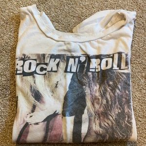 Forever 21 Distressed Rock n Roll T-shirt